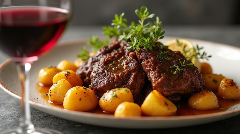 Recipe Idea Braised Lamb Shoulder with Cote du Rhone
