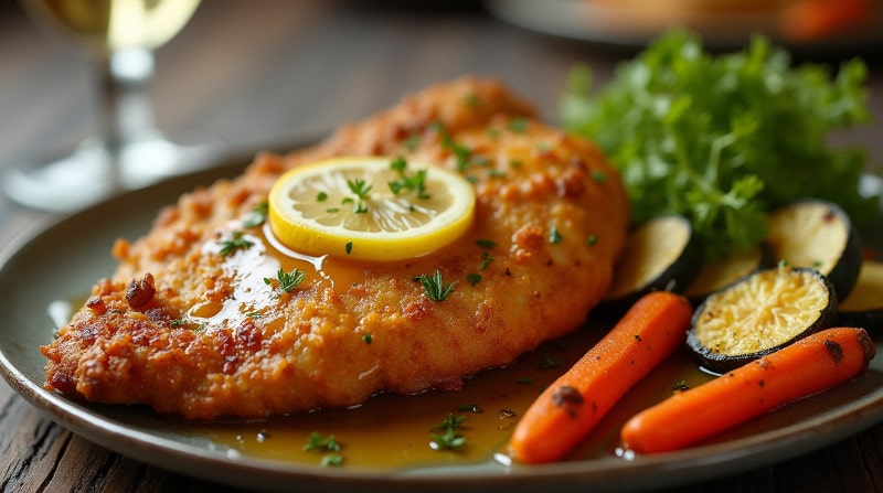 Hähnchenbrust mit Zitronensauce & Ofengemüse – Perfekt mit Chardonnay