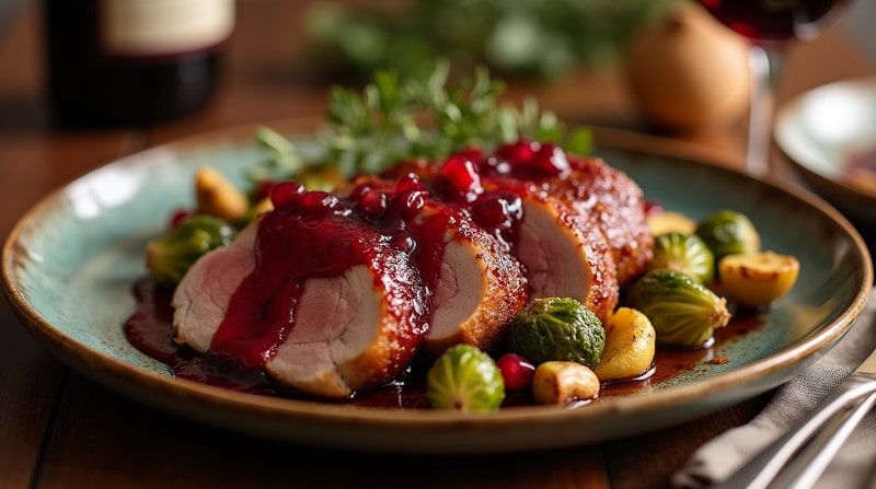 Rezeptidee Wein zum Essen Entenbrust mit Granatapfelglace & winterlichem Gemüse – Perfektes Wein-Pairing