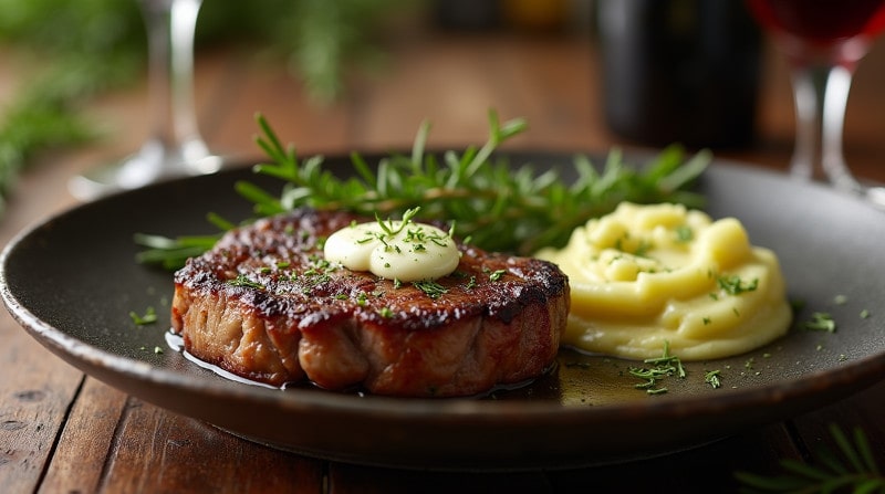 Rindersteak mit winterlicher Kräuterbutter