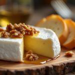Rezeptidee Wein zum Essen Gebackener Camembert mit Walnüssen