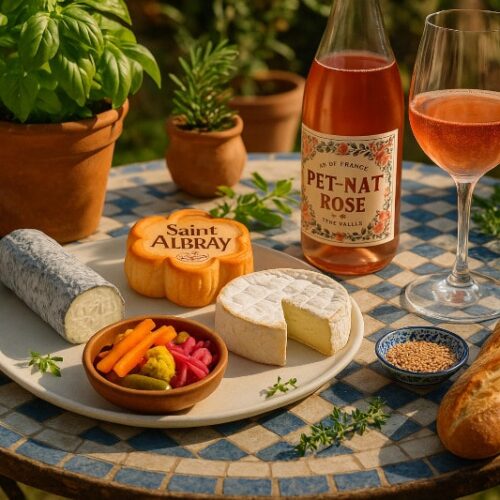 Wein aus Frankreich: Weichkäse-Trio mit fermentierten Karotten, Blumenkohl, Senfsaat & Pet-Nat Rosé aus Loire